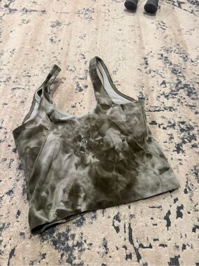 lululemon athletica Olive Tie-Dye Workout Crop Tank